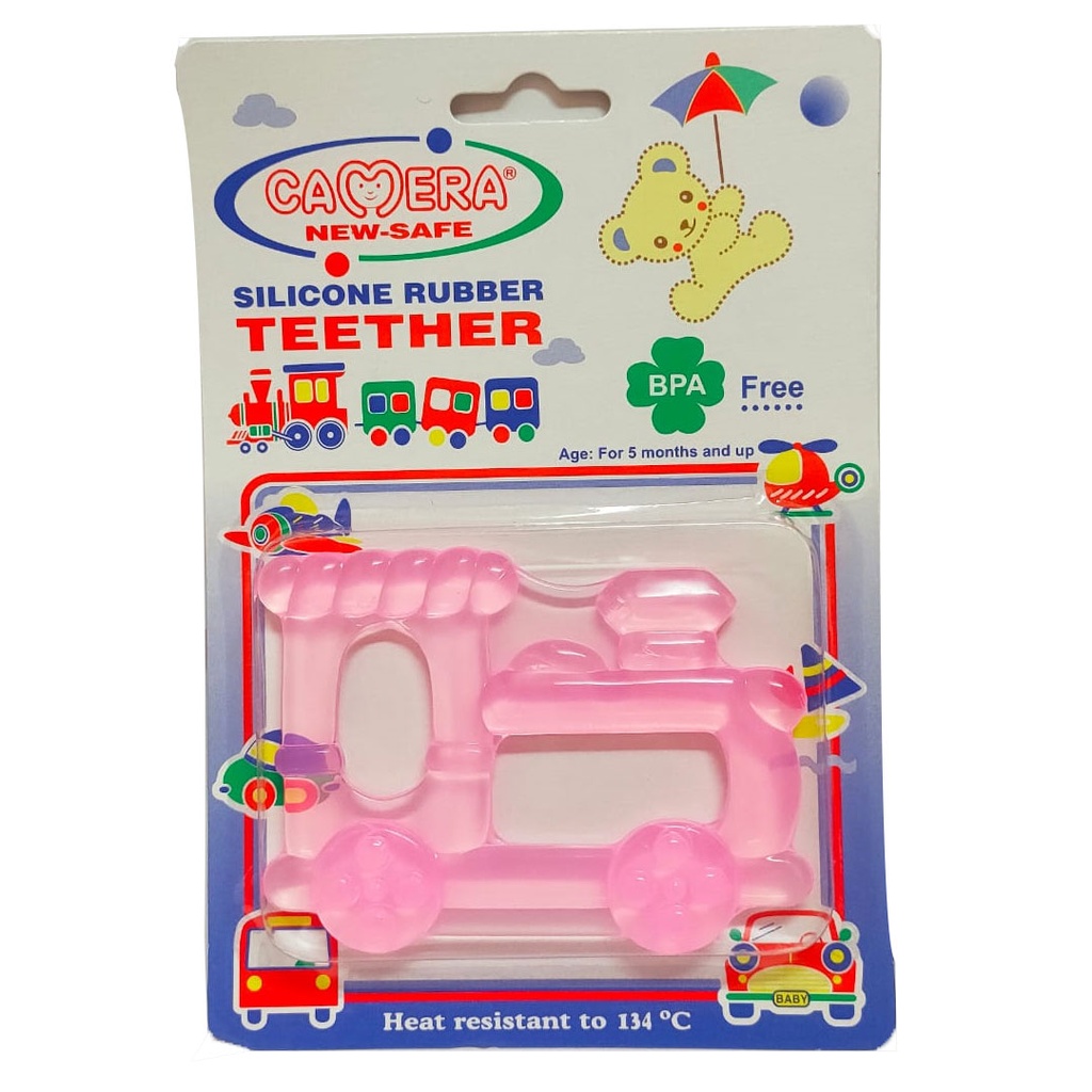 Camera Teether Silicon - Train No:22652 Color: Pink (Pink)