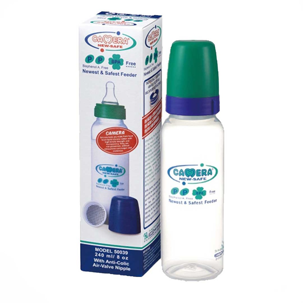 Camera Feeder Bottle No:50039 Color: Green Size: 240ml (240ml, Green)