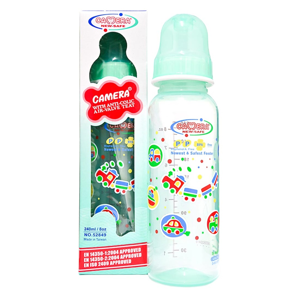 Camera Feeder Bottle No:52849 Color: Green Size: 240ml 