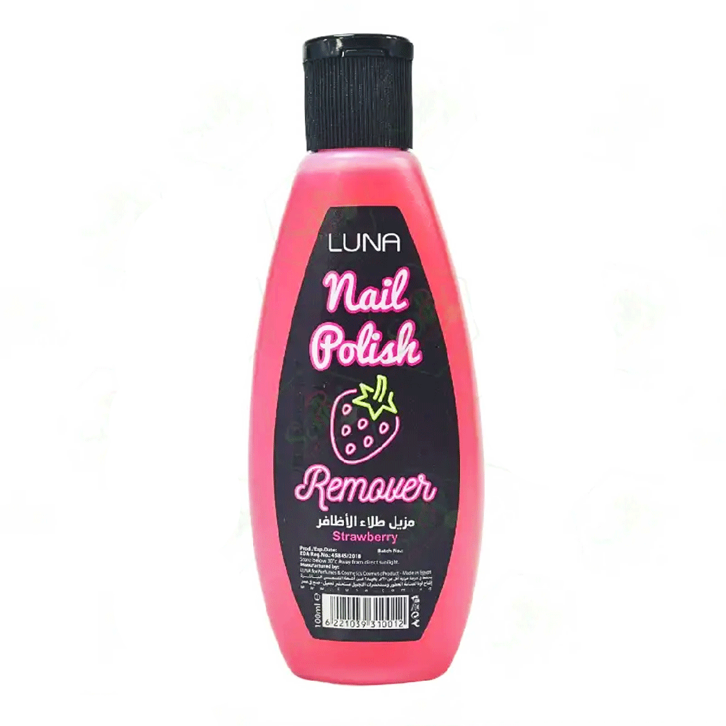لونا مزيل طلاء اظافر فراولة - Luna Nail Polish Remover Strawberry (100ml)