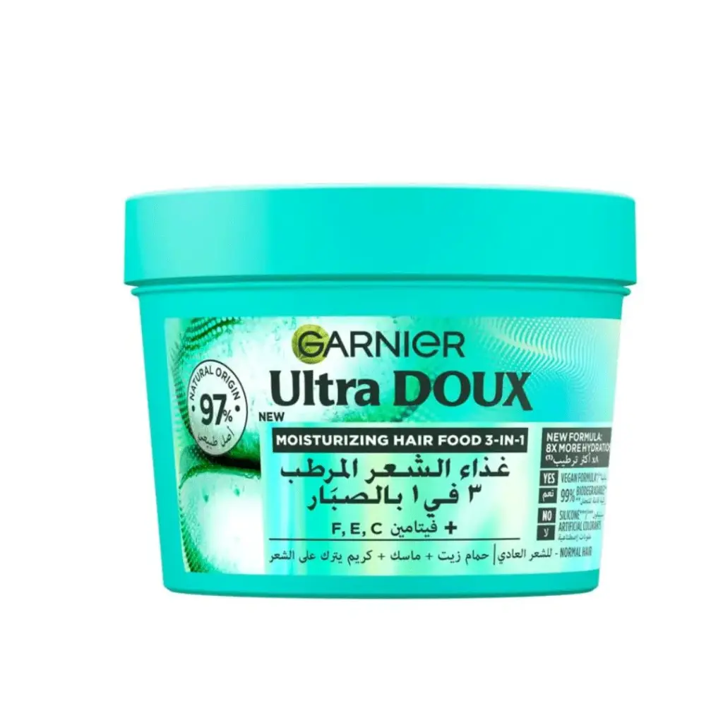 غارنية الترا دوكس حمام كريم 1X3 بالصبار - Garnier Ultra Doux Hair Mask 3X1 Aloe Vera