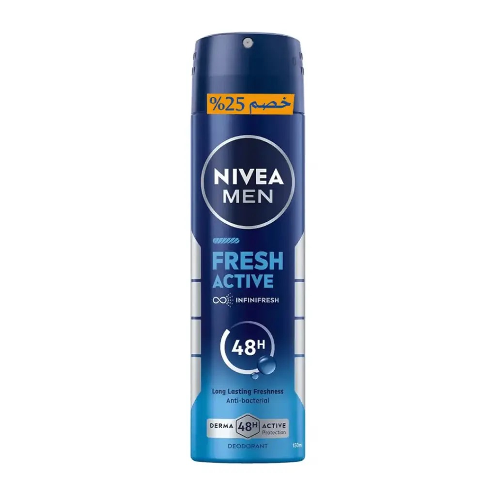 نيفيا سبراى رجالى فريش اكتيف خصم 25% - Nivea Spray Men Fresh Active Offer 25%