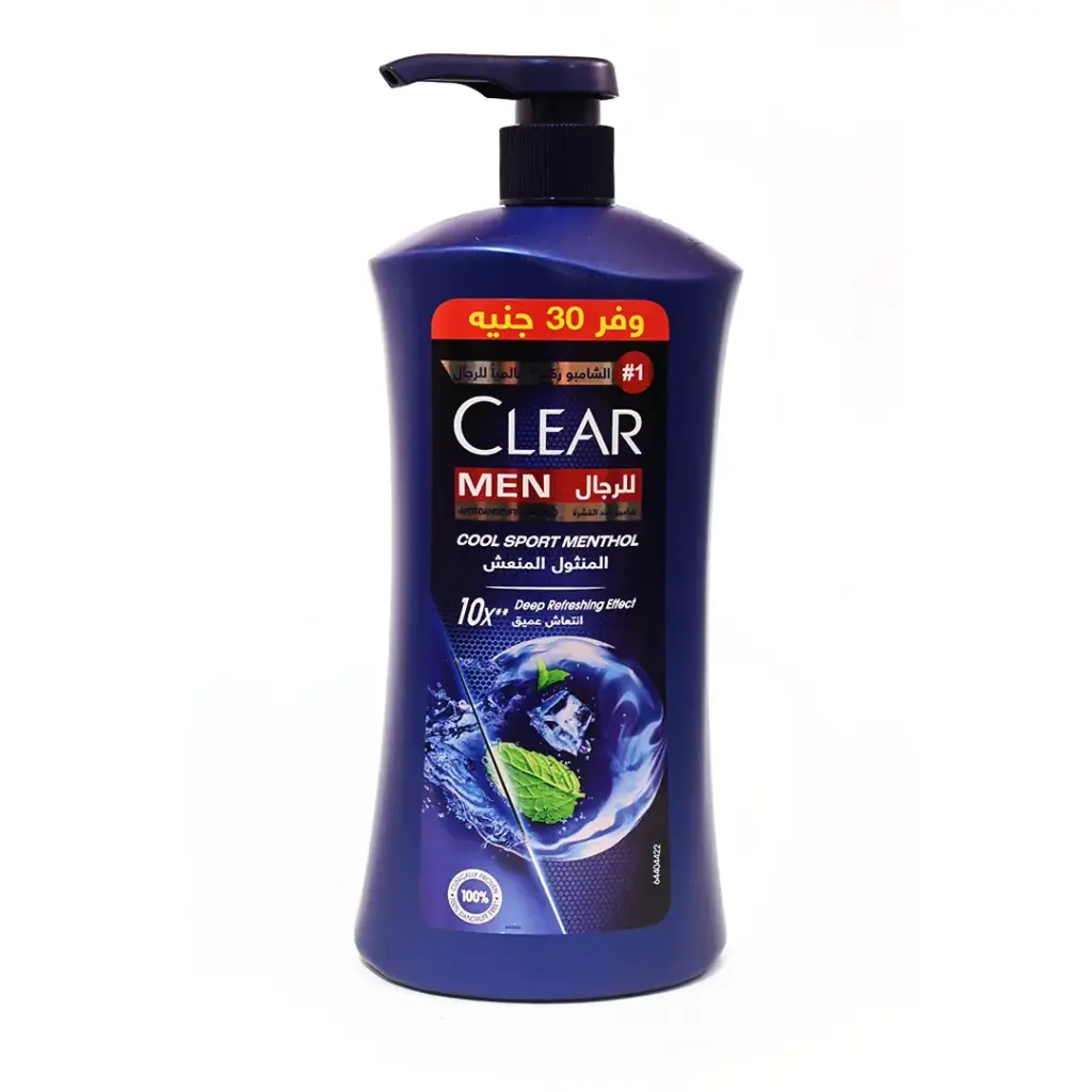 كلير شامبو منثول منعش وفر 30جنية - Clear Shampoo Cool Sport Menthol Offer 30EGP (900ml)