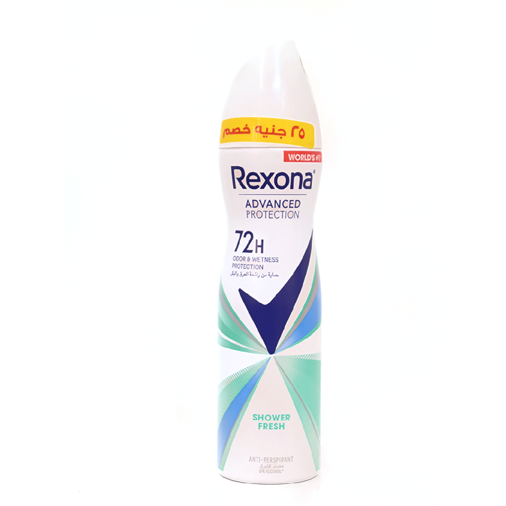 ريكسونا سبراى نسائى شاور فريش خصم 25 جنيه - Rexona Spray Women Shower Fresh Offer 25EGP