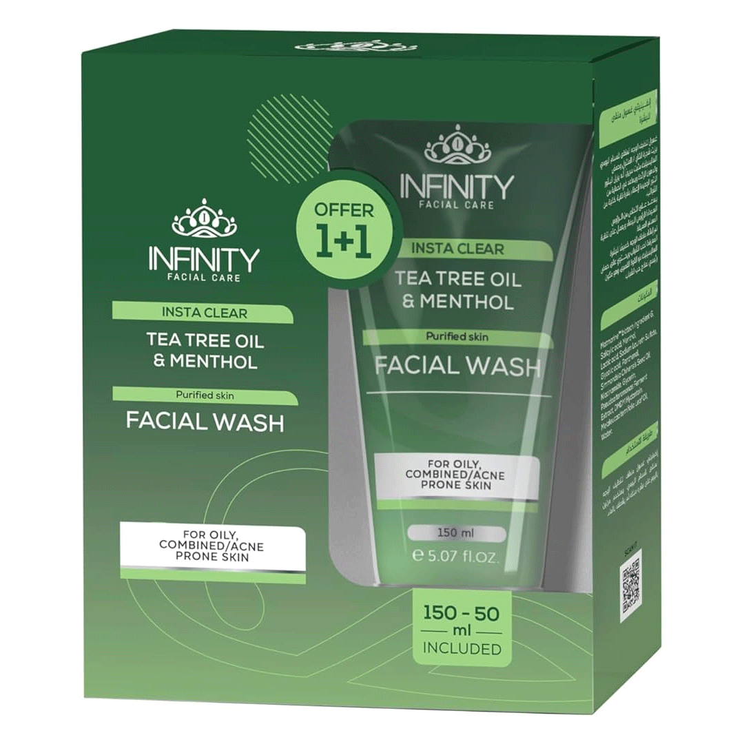 انفينيتى غسول وجه انستا كلير عرض 1+1 - Infinity Facial Wash Insta Clear Offer 1+1