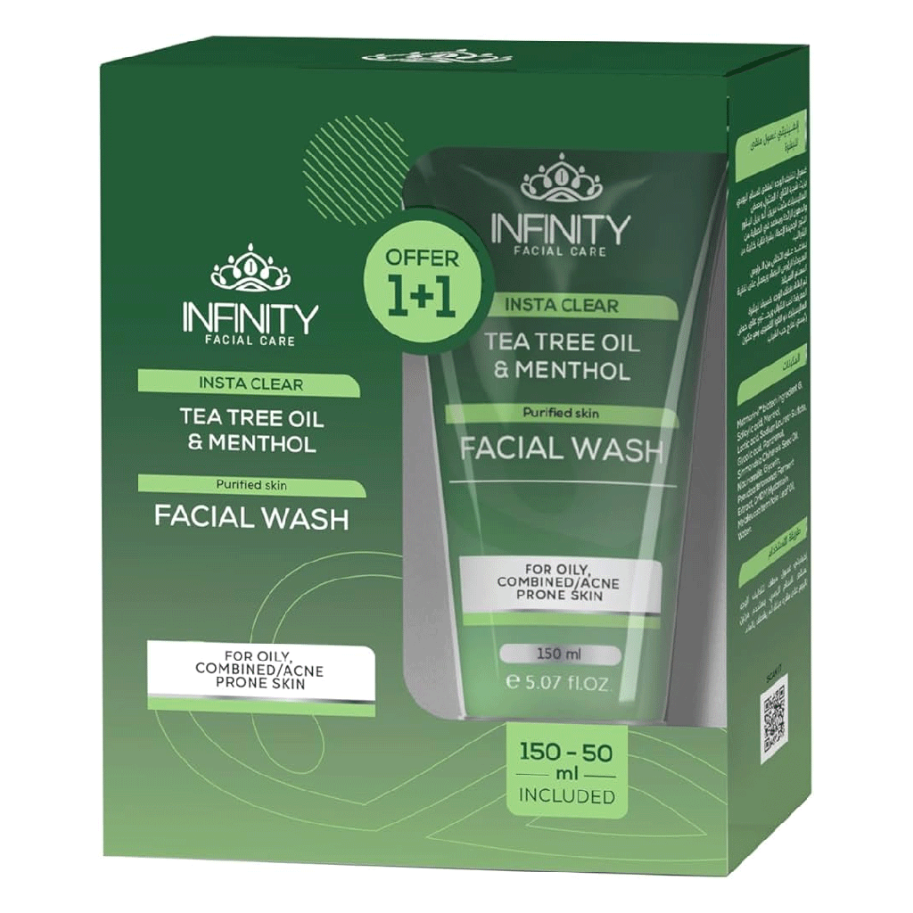 انفينيتى غسول وجه انستا كلير عرض 1+1 - Infinity Facial Wash Insta Clear Offer 1+1