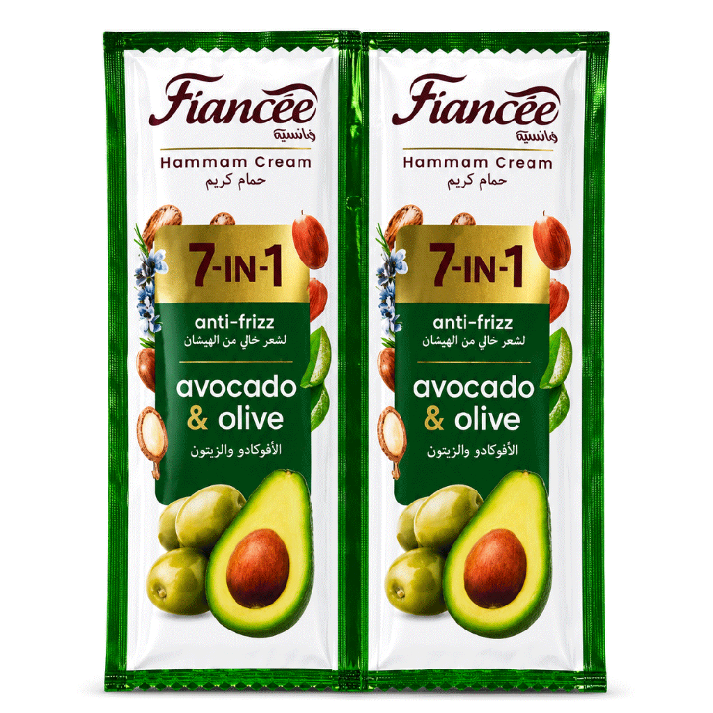 فيانسيه حمام كريم 7×1 افوكادو & زيتون - Fiancee Hair Mask 7×1 Avocado & Olive (30PCS)