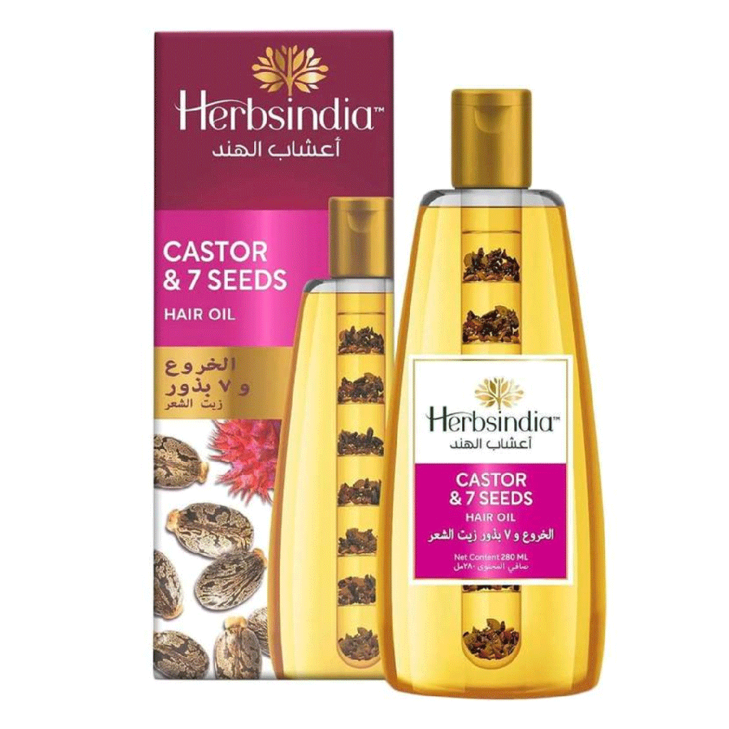 اعشاب الهند زيت خروع & 7بذور - Herbsindia Oil Castor & 7Seeds (275ml)