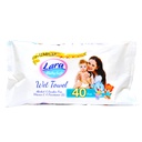 لارا بيبى مناديل - Lara Baby Wipes (without, 40PC, White)